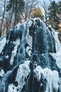 Frozen Waterfall, Winter Landscape, Brocken, Harz, Germany Frozen Waterfall, Winter Landscape, Brocken, Harz, Germany